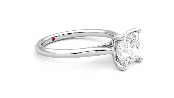 Taylor & Hart Hope Princess Engagement Ring 360 degree image 7