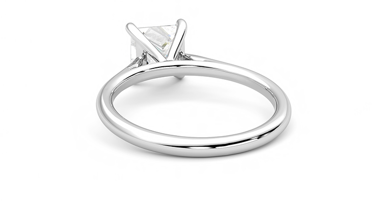 Taylor & Hart Hope Princess Engagement Ring 360 degree image 16