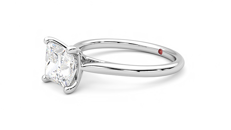 Taylor & Hart Hope Princess Engagement Ring 360 degree image 23