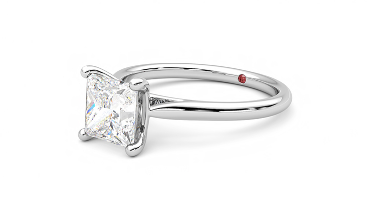 Taylor & Hart Hope Princess Engagement Ring 360 degree image 24