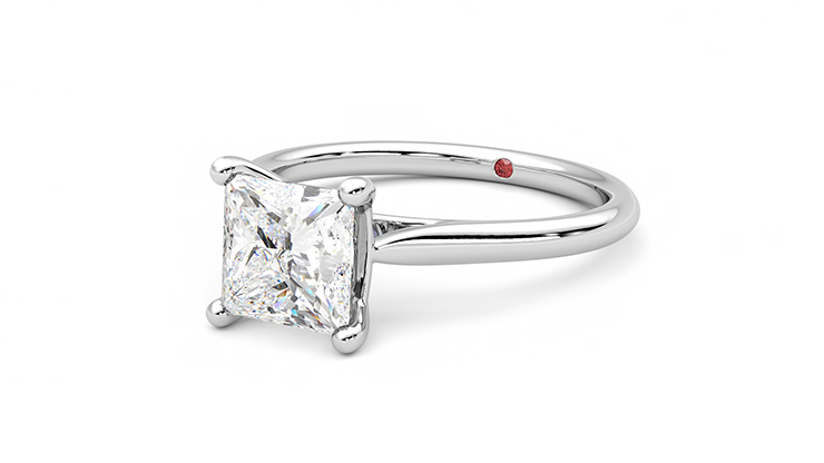 Taylor & Hart Hope Princess Engagement Ring 360 degree image 25