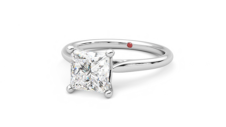 Taylor & Hart Hope Princess Engagement Ring 360 degree image 26