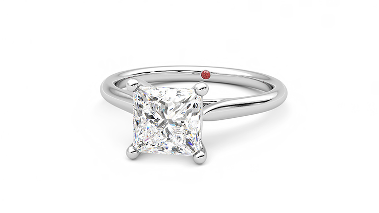 Taylor & Hart Hope Princess Engagement Ring 360 degree image 27