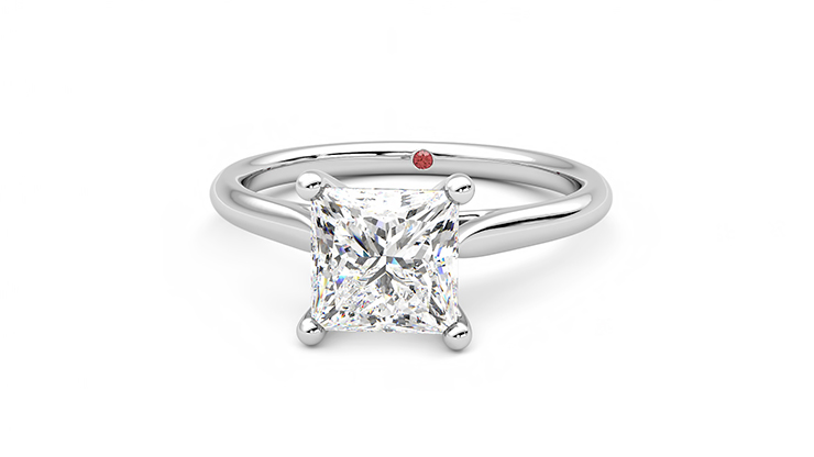 Taylor & Hart Hope Princess Engagement Ring 360 degree image 28