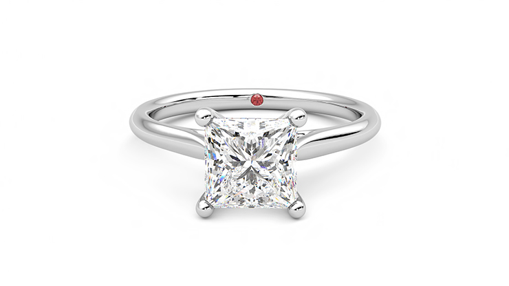 Taylor & Hart Hope Princess Engagement Ring 360 degree image 29