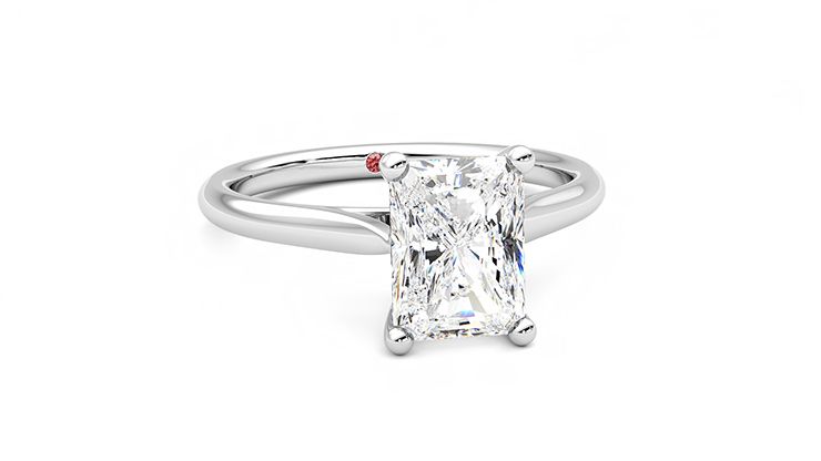 Taylor & Hart Hope Radiant Engagement Ring 360 degree image 3