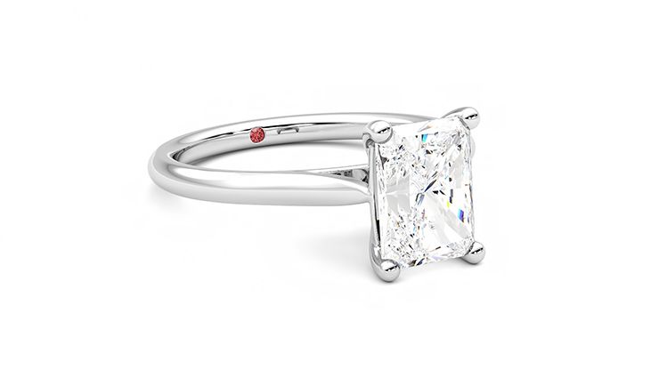 Taylor & Hart Hope Radiant Engagement Ring 360 degree image 5