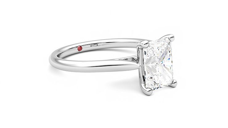 Taylor & Hart Hope Radiant Engagement Ring 360 degree image 6