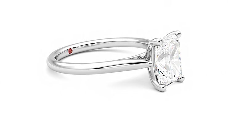 Taylor & Hart Hope Radiant Engagement Ring 360 degree image 7