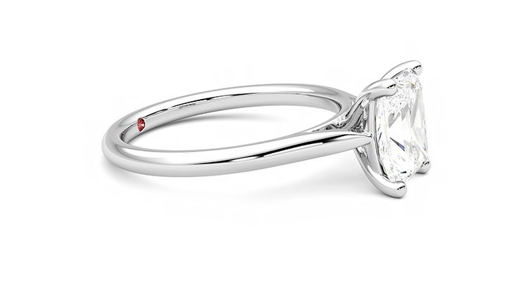 Taylor & Hart Hope Radiant Engagement Ring 360 degree image 8
