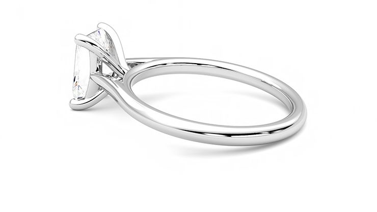 Taylor & Hart Hope Radiant Engagement Ring 360 degree image 19