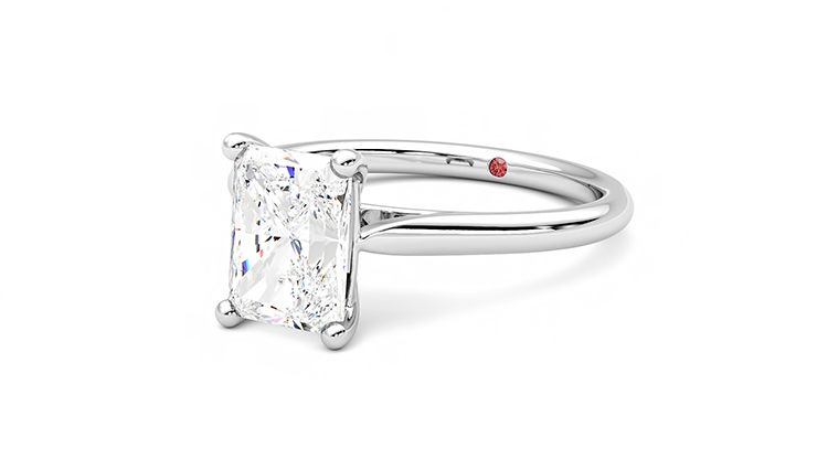 Taylor & Hart Hope Radiant Engagement Ring 360 degree image 25