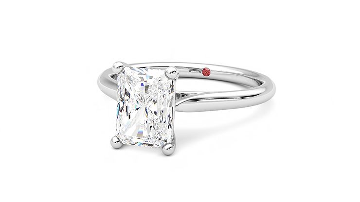 Taylor & Hart Hope Radiant Engagement Ring 360 degree image 26