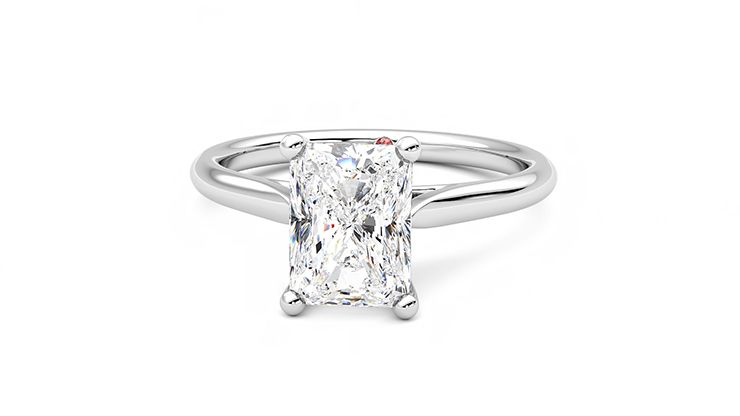 Taylor & Hart Hope Radiant Engagement Ring 360 degree image 28