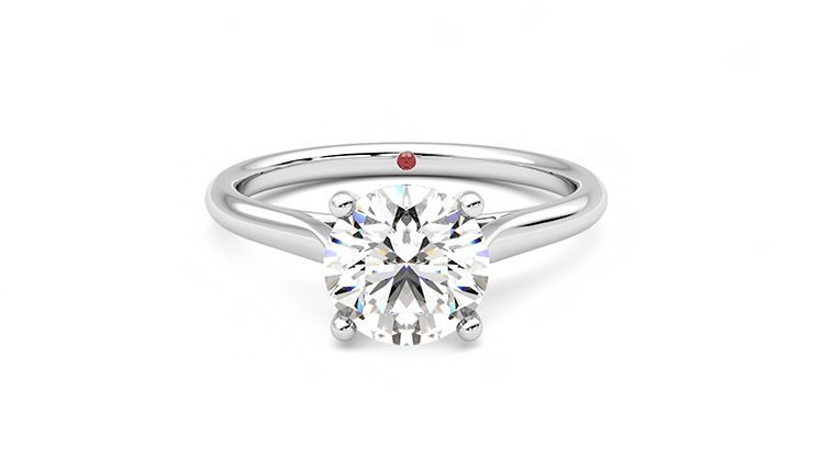 Taylor & Hart Hope Round Engagement Ring 360 degree image 0