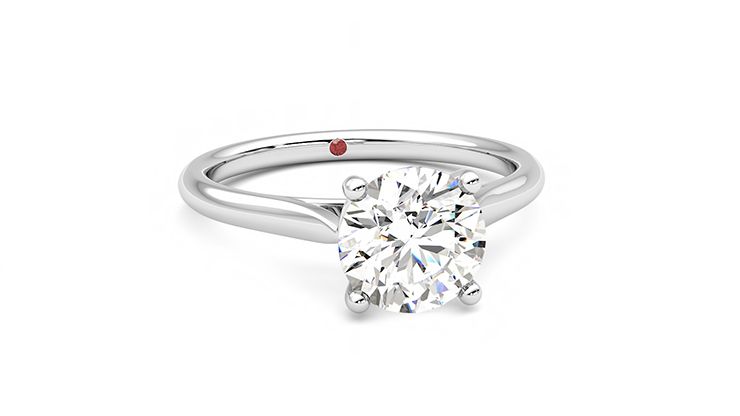 Taylor & Hart Hope Round Engagement Ring 360 degree image 3