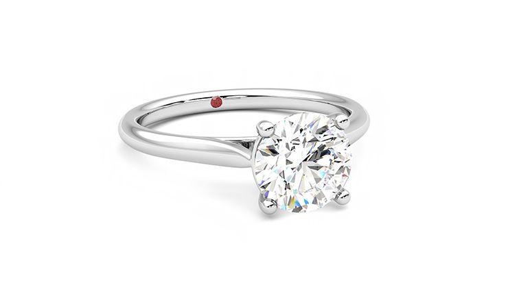 Taylor & Hart Hope Round Engagement Ring 360 degree image 4