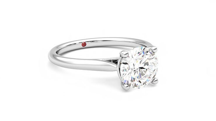 Taylor & Hart Hope Round Engagement Ring 360 degree image 5