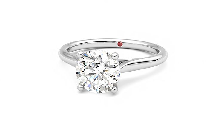 Taylor & Hart Hope Round Engagement Ring 360 degree image 27