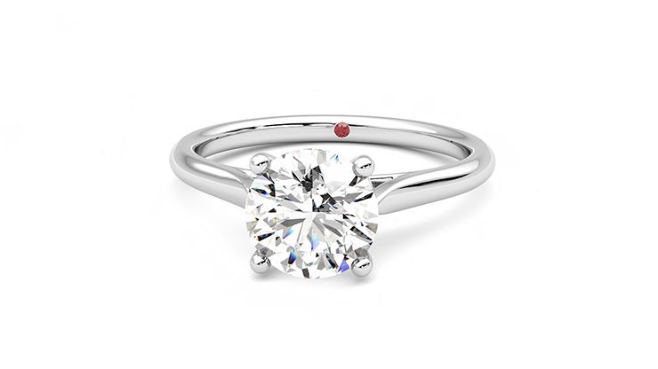 Taylor & Hart Hope Round Engagement Ring 360 degree image 28