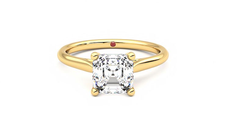 Taylor & Hart Hope Asscher Engagement Ring 360 degree image 0