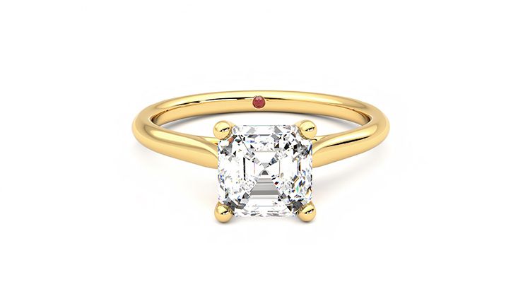 Taylor & Hart Hope Asscher Engagement Ring 360 degree image 1