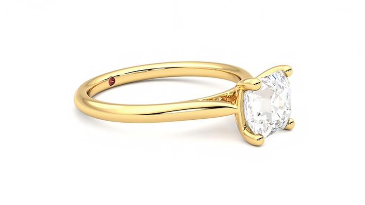 Taylor & Hart Hope Asscher Engagement Ring 360 degree image 7
