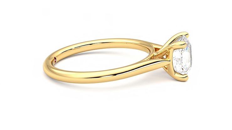 Taylor & Hart Hope Asscher Engagement Ring 360 degree image 9