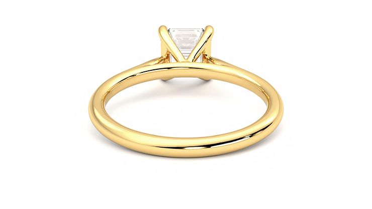Taylor & Hart Hope Asscher Engagement Ring 360 degree image 15