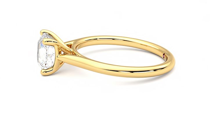 Taylor & Hart Hope Asscher Engagement Ring 360 degree image 21