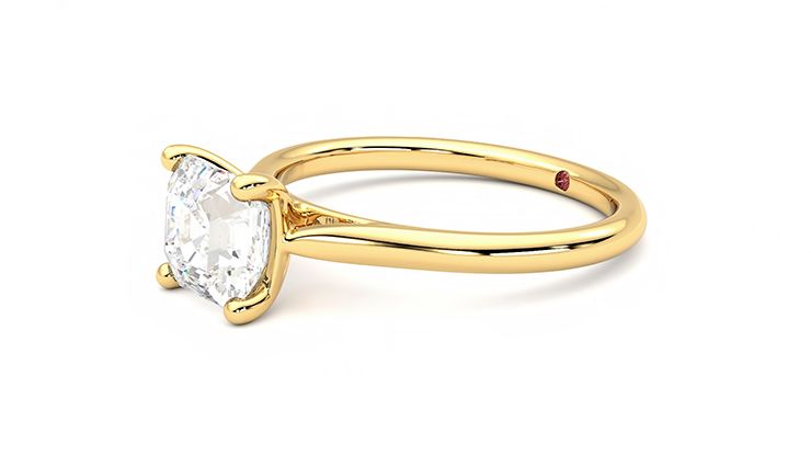 Taylor & Hart Hope Asscher Engagement Ring 360 degree image 23