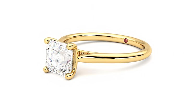 Taylor & Hart Hope Asscher Engagement Ring 360 degree image 24