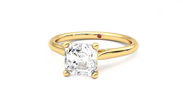 Taylor & Hart Hope Asscher Engagement Ring 360 degree image 27