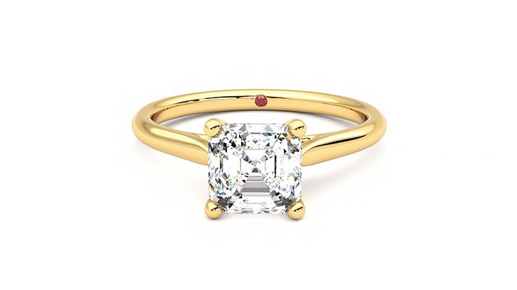 Taylor & Hart Hope Asscher Engagement Ring 360 degree image 29