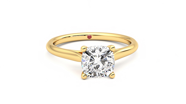 Taylor & Hart Hope Cushion Engagement Ring 360 degree image 2