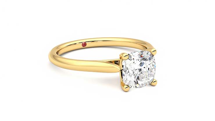 Taylor & Hart Hope Cushion Engagement Ring 360 degree image 5
