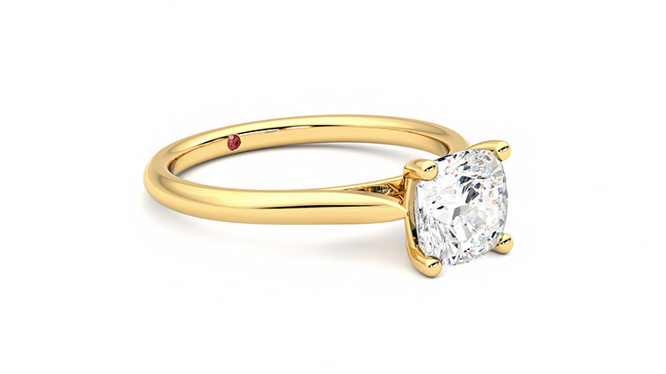 Taylor & Hart Hope Cushion Engagement Ring 360 degree image 6