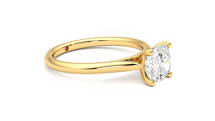 Taylor & Hart Hope Cushion Engagement Ring 360 degree image 7
