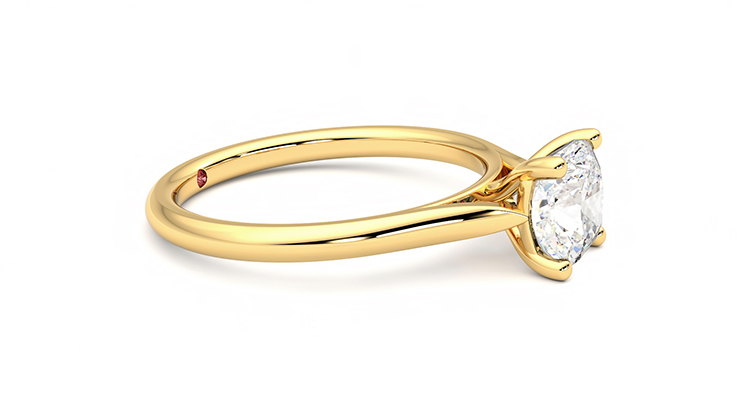 Taylor & Hart Hope Cushion Engagement Ring 360 degree image 8