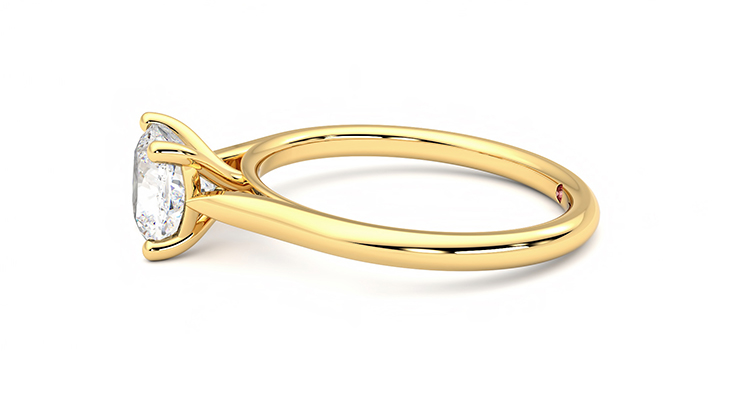 Taylor & Hart Hope Cushion Engagement Ring 360 degree image 21
