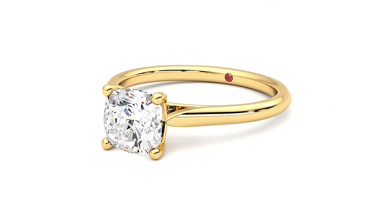 Taylor & Hart Hope Cushion Engagement Ring 360 degree image 25