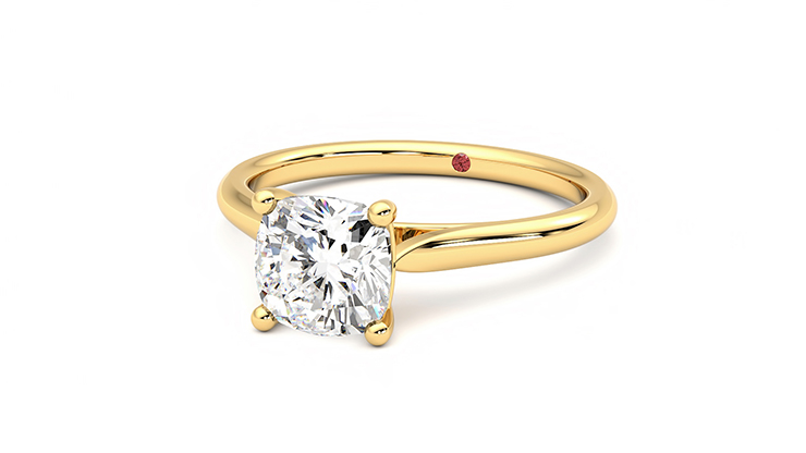 Taylor & Hart Hope Cushion Engagement Ring 360 degree image 26