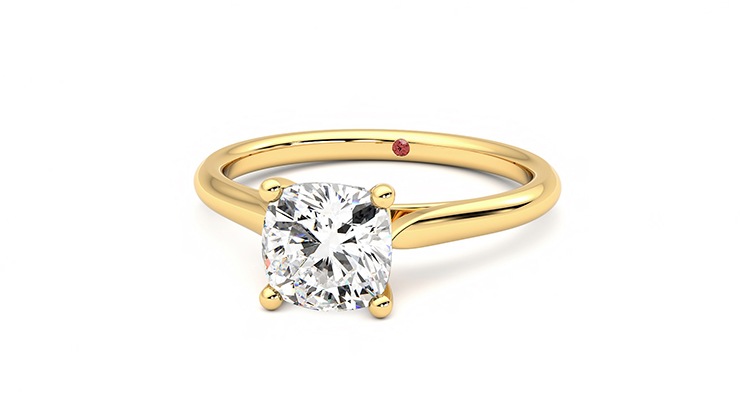 Taylor & Hart Hope Cushion Engagement Ring 360 degree image 27
