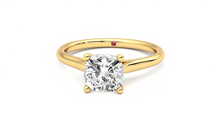 Taylor & Hart Hope Cushion Engagement Ring 360 degree image 28