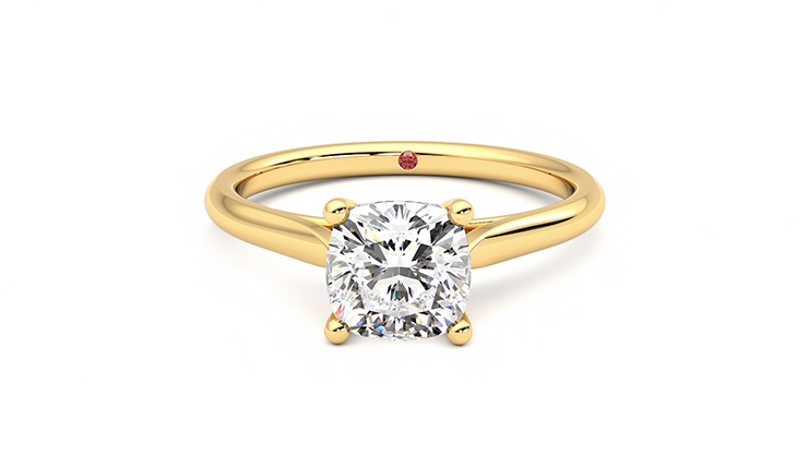 Taylor & Hart Hope Cushion Engagement Ring 360 degree image 29