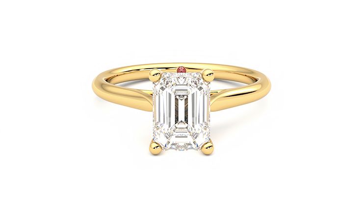 Taylor & Hart Hope Emerald Engagement Ring 360 degree image 0
