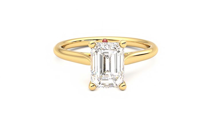 Taylor & Hart Hope Emerald Engagement Ring 360 degree image 1