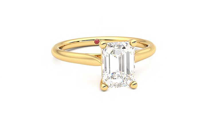 Taylor & Hart Hope Emerald Engagement Ring 360 degree image 3