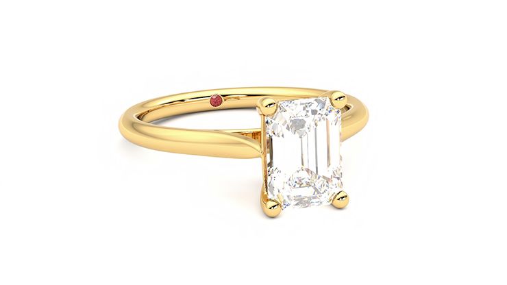 Taylor & Hart Hope Emerald Engagement Ring 360 degree image 4