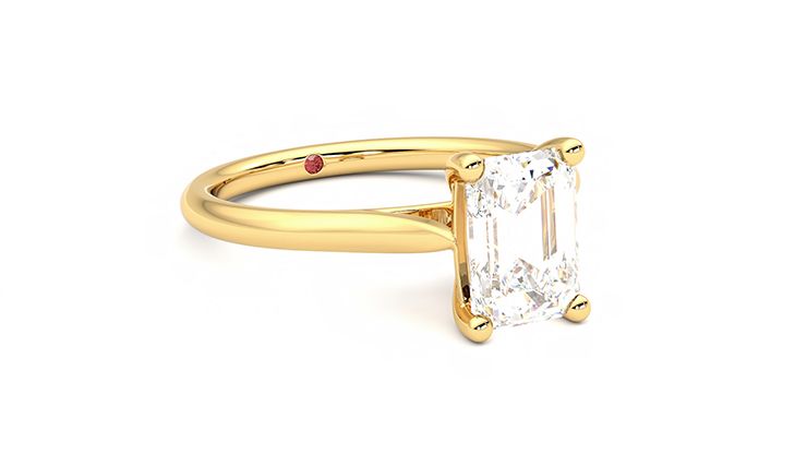 Taylor & Hart Hope Emerald Engagement Ring 360 degree image 5